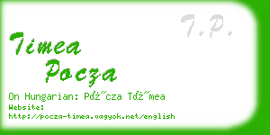 timea pocza business card